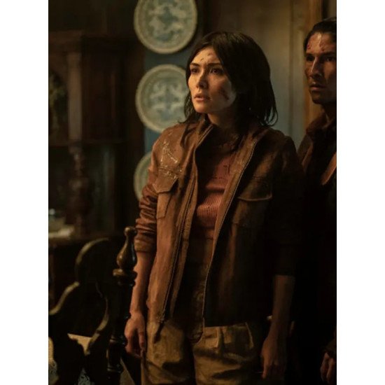 Idalia Tales of the Walking Dead Daniella Pineda Brown Suede Leather Jacket