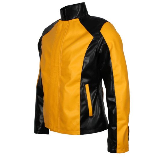 Infamous 2 Cole Macgrath Black & Yellow Leather Jacket