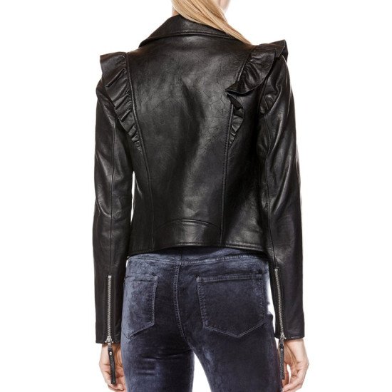 Jackie Goldschneider Leather Black Jacket