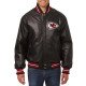 Kansas City Chiefs Varsity Black Leather Jacket