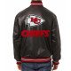 Kansas City Chiefs Varsity Black Leather Jacket