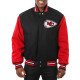 Kansas City Chiefs Varsity Black and Red Wool Jacket