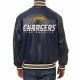 Los Angeles Chargers Navy Blue Varsity Leather Jacket