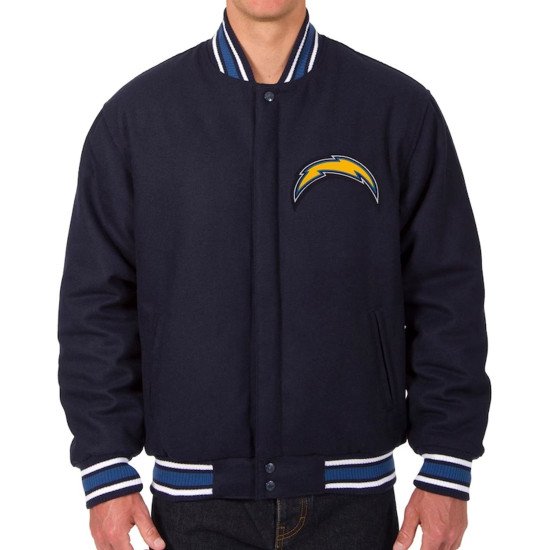 Los Angeles Chargers Navy Varsity Wool Jacket