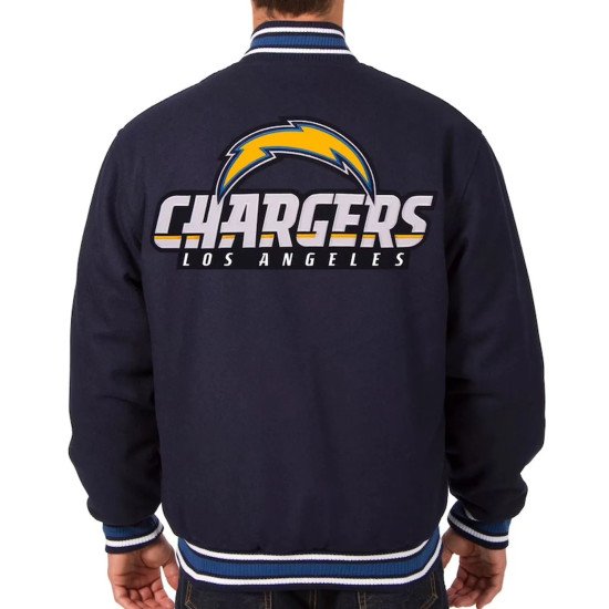 Los Angeles Chargers Navy Varsity Wool Jacket