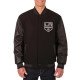 Los Angeles Kings Two Hit Wool & Leather Black Varsity Jacket