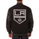 Los Angeles Kings Two Hit Wool & Leather Black Varsity Jacket