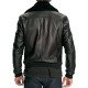 Men's Air Force Leather Bomber Jacket with Fur Collar