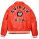 Men's Avirex Real Bomber American Flight Jacket Sheep Leather Jacket