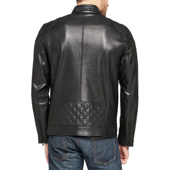 Men's Black Biker Leather Jacket