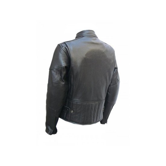 Men's Black Leather Biker Riding Jacket