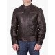 Men's Brown Leather Biker Rocker Jacket