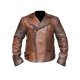 Men's Rustic Brown Leather Motorcycle Jacket