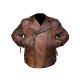 Men's Rustic Brown Leather Motorcycle Jacket