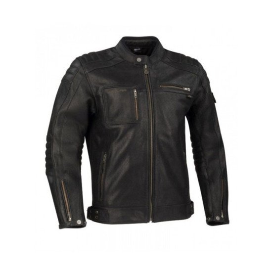 Mens Quilted Leather Moto Jacket