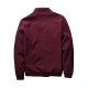 Mens Slim Fit Maroon Cotton Bomber Jacket