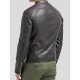 Men’s Cafe Racer Black Slim Fit Leather Biker Jacket