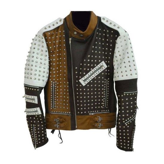 Men’s Café Racer Punk Rock Biker Leather Jacket