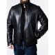 Men’s Sheepskin Black Biker Leather Jacket