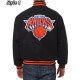 NY Knicks Black Wool Varsity Jacket