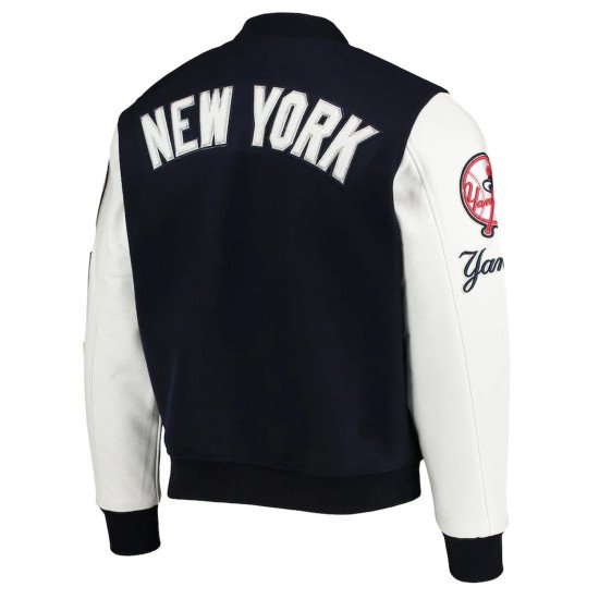 NY Yankees Varsity Navy Blue and White Jacket