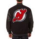 New Jersey Devils Varsity Black Wool & Leather Jacket