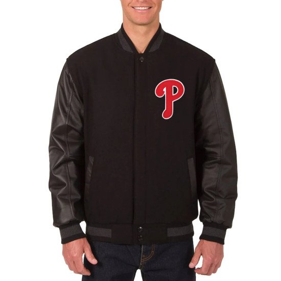 Philadelphia Phillies Varsity Black Jacket