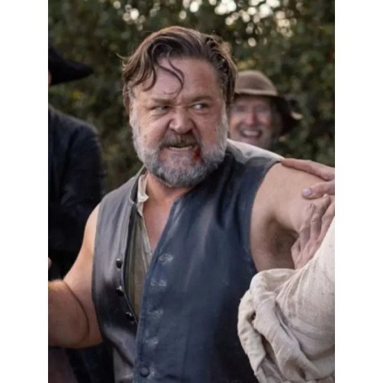 Ray Winstone Prizefighter The Life of Jem Belcher 2022 Bill Warr Black Leather Vest