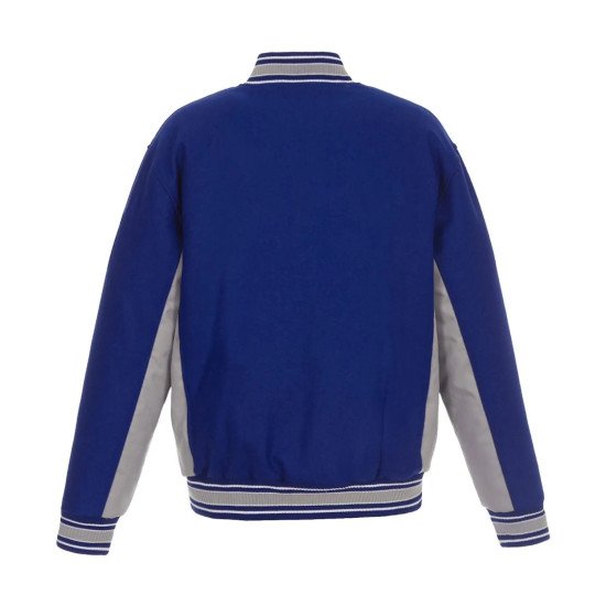 Royal Gray Accent Toronto Maple Leafs Varsity Wool Jacket