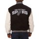 San Antonio Spurs Black and White Two-Tone Varsity Jacket