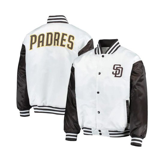 San Diego Padres Full-Snap Brown Black and White Jacket