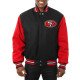 San Francisco 49ers Varsity Black and Scarlet Jacket