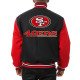 San Francisco 49ers Varsity Black and Scarlet Jacket