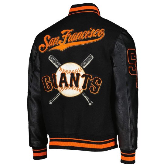 San Francisco Giants Black Mash Up Varsity Jacket