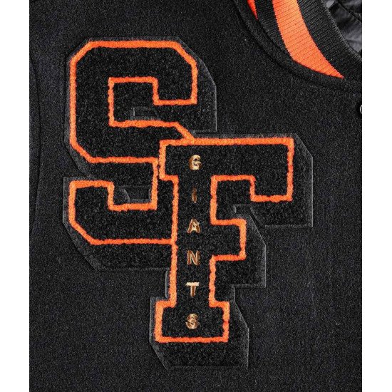 San Francisco Giants Black Mash Up Varsity Jacket