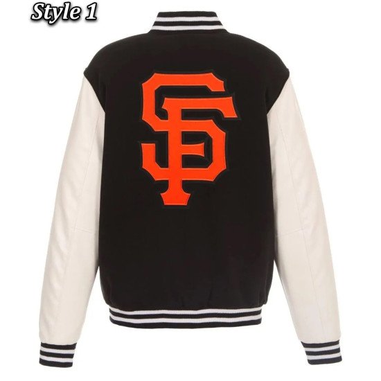 San Francisco Giants Black and White Varsity Jacket