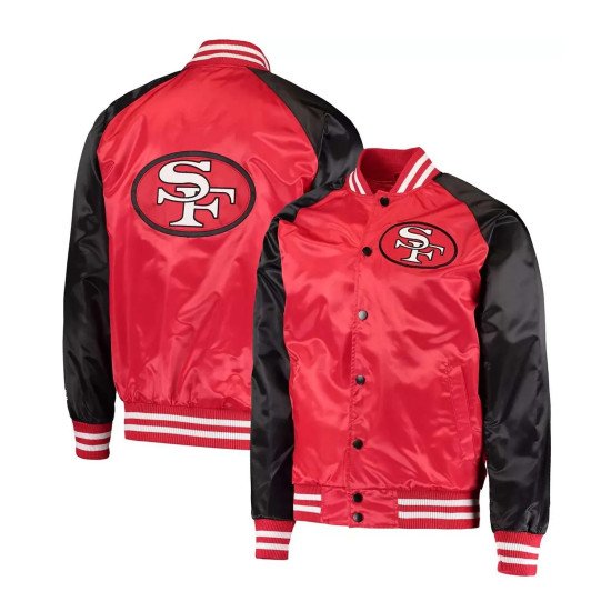 Scarlet Black San Francisco 49ers Lead-Off Jacket