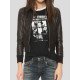 Shirt Collar Bomber Black Leather Jacket