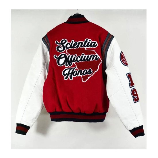 South Carolina State University Red and White Letterman Jacket