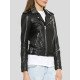 Studded Black Motorcycle Leather Jacket Women