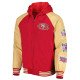 Super Bowl 5X Champions San Francisco 49ers Varsity Wool Leather Hooded Jacket