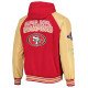 Super Bowl 5X Champions San Francisco 49ers Varsity Wool Leather Hooded Jacket