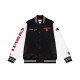 Team Origins Atlanta Hawks Black and White Satin Jacket