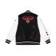 Team Origins Atlanta Hawks Black and White Satin Jacket