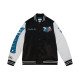 Team Origins Charlotte Hornets Black White Varsity Satin Jacket