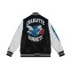 Team Origins Charlotte Hornets Black White Varsity Satin Jacket