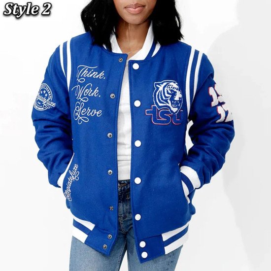 Tennessee State Royal Varsity Wool Jacket