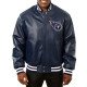 Tennessee Titans Navy Blue Varsity Leather Jacket