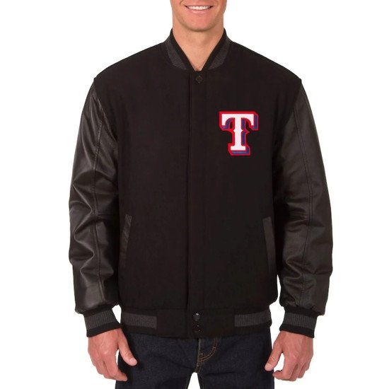 Texas Rangers Varsity Black Jacket