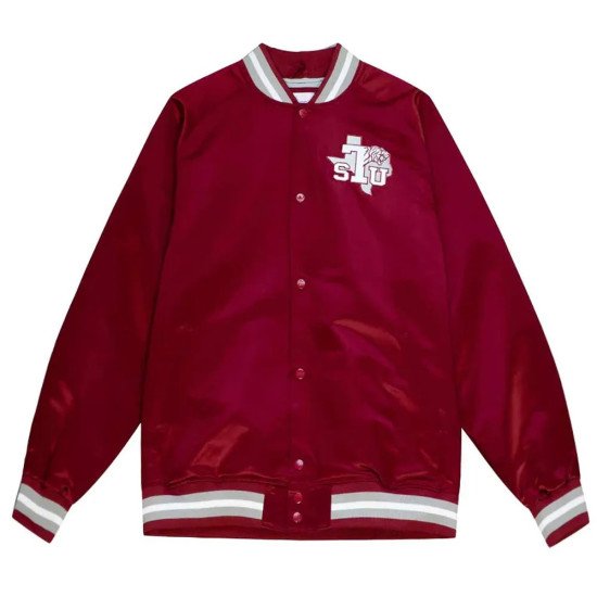 Texas Southern University Cardinal Lightweight Satin Jacket